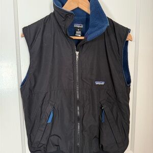 Patagonia Men's Black Zipper Fleece-Lined Vest SZ XS EUC